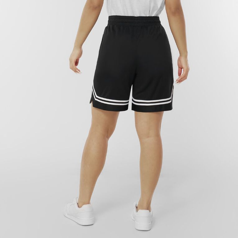 Active Intent Women's Active Basketball Shorts, Black/White, hi-res