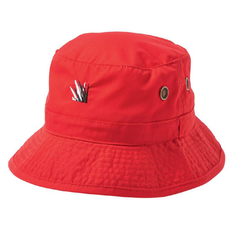 Schooltex Marshland Bucket Hat with Embroidery, Red/Black, hi-res