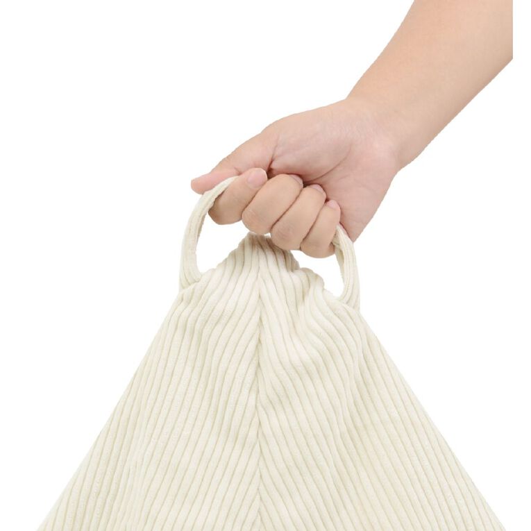 Living & Co Cord Bean Bag 200L Cream, , hi-res