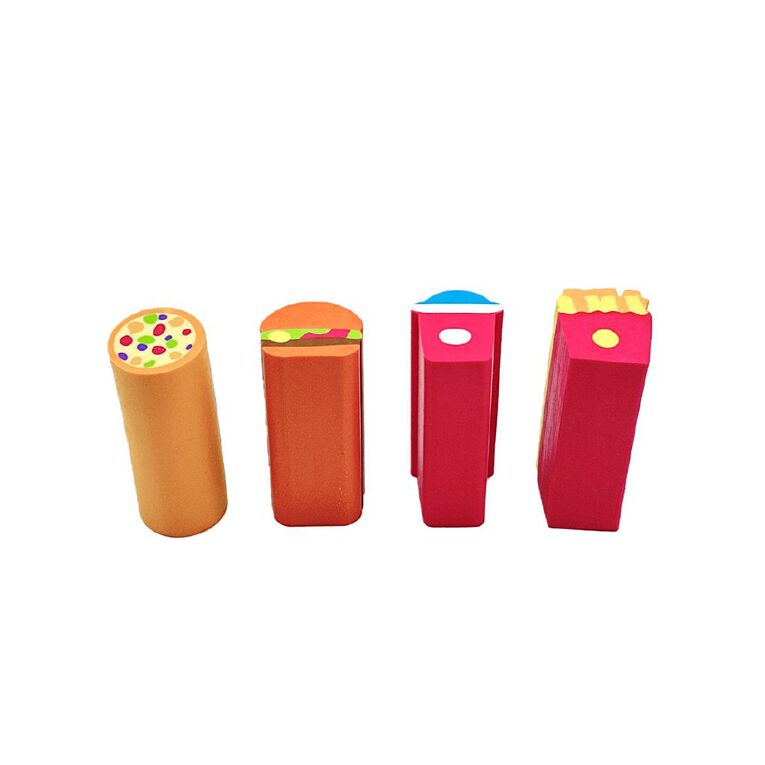 Uniti Kids Food Erasers 4 Pack, , hi-res