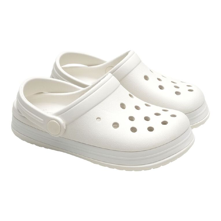 Young Original Senior Kids' Jack Frog Clog Shoes, White, hi-res