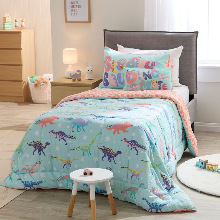Living & Co Archie Upholstered Bed Grey King Single, , hi-res