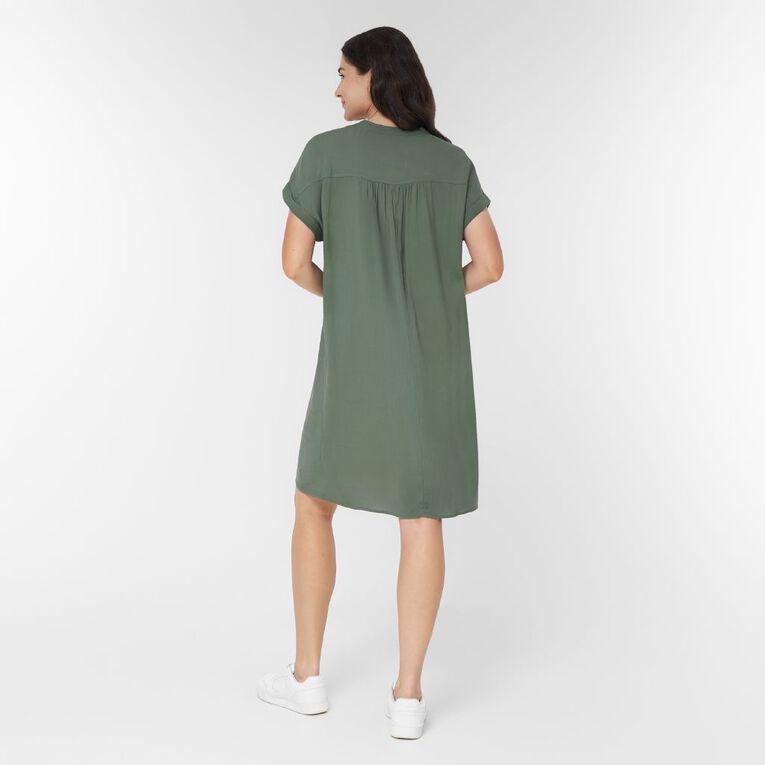 H&H Women's Short Sleeve Popover Tunic, Green Dark, hi-res