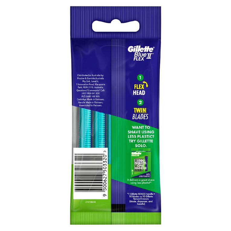 Gillette Disposable Razors Blue II Plus 5 Pack, , hi-res