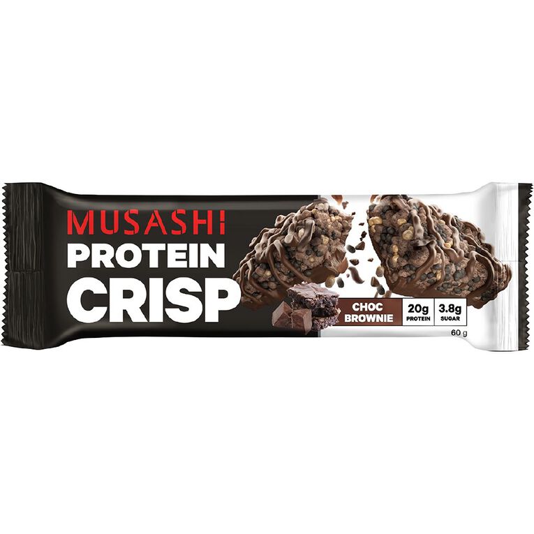 Musashi Crisp Protein Choc Brownie 60g, , hi-res