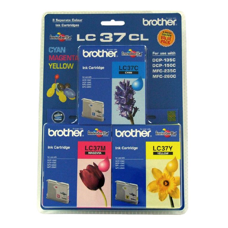 Brother Ink LC37 Colour 3 Pack 300 pages, , hi-res