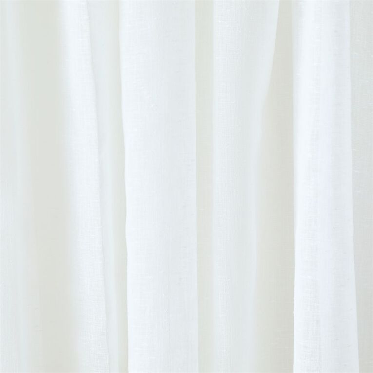 Living & Co Oslo Voile White 90-180cm Wide/135cm Drop, , hi-res