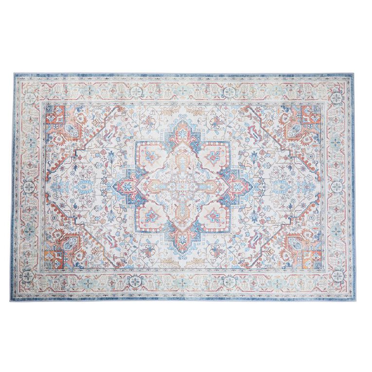 Living & Co Printed Rug Rust 120cm x 180cm, , hi-res