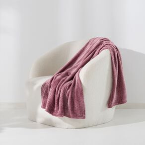 Living & Co Throw Honeycomb Pink 127cm x 152cm