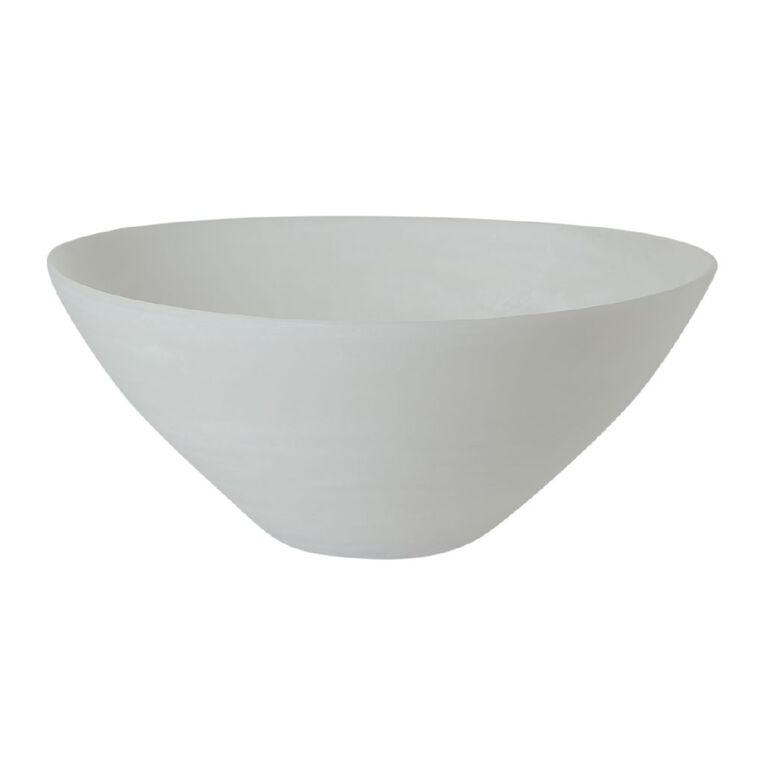 Living & Co Resin Salad Bowl White, , hi-res