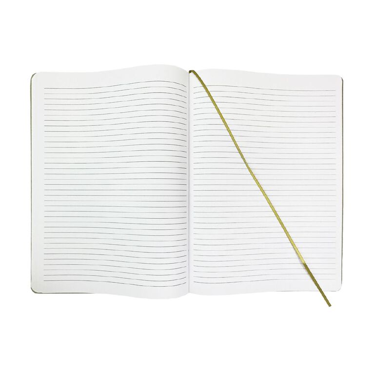 Uniti Stationery Linen A4 Sage A4 Notebook, , hi-res