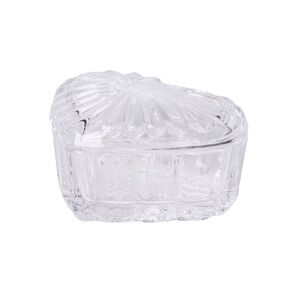 Living & Co Clear Glass Heart Jewellery Box