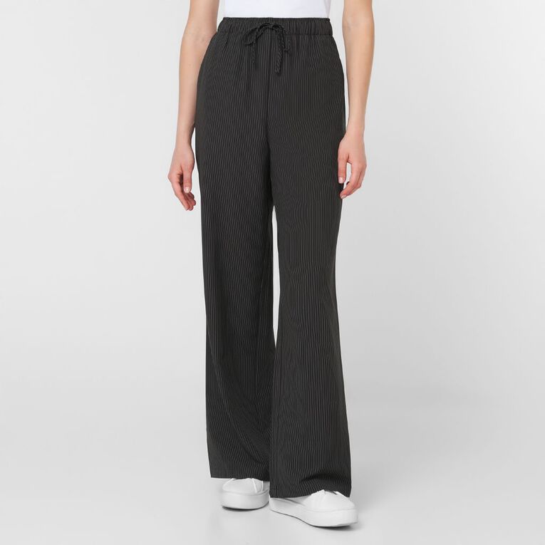 H&H Women's Pinstripe Wide Leg Pants, Grey Dark, hi-res