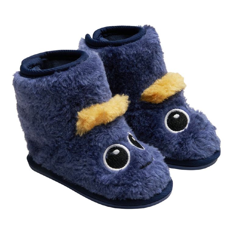 Young Original Infant's Monster Bootie Slippers, Navy, hi-res