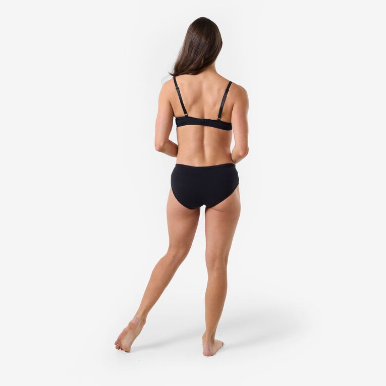 H&H Women's Cotton Comfort Boyleg Briefs, Black, hi-res
