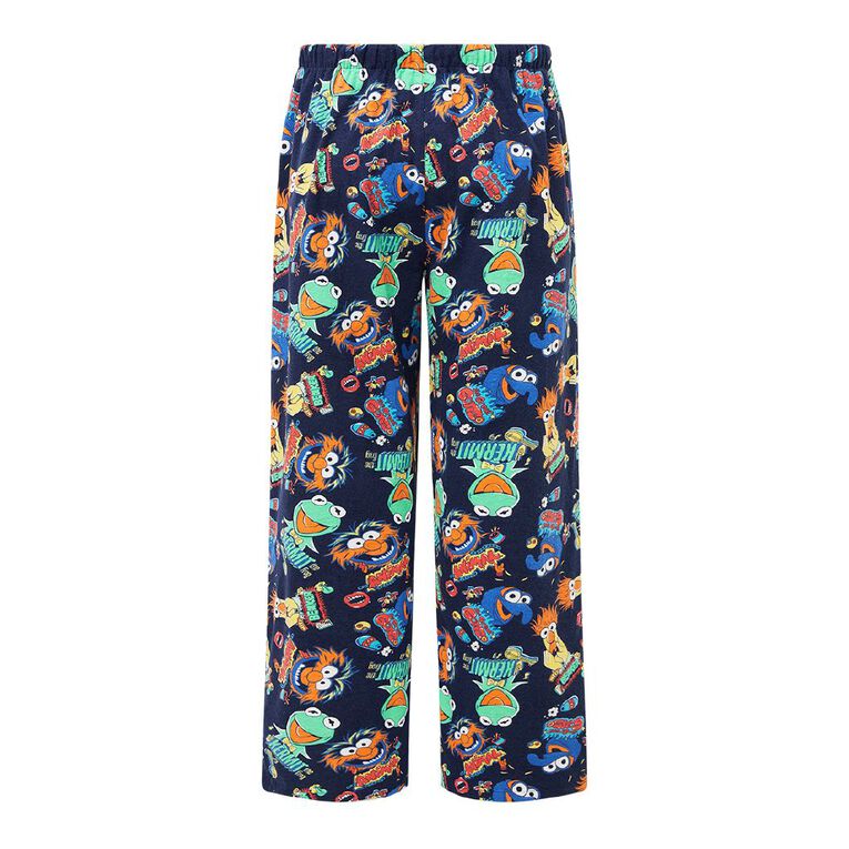 Muppets Men's Flannelette Pyjama Pants, Blue Dark, hi-res