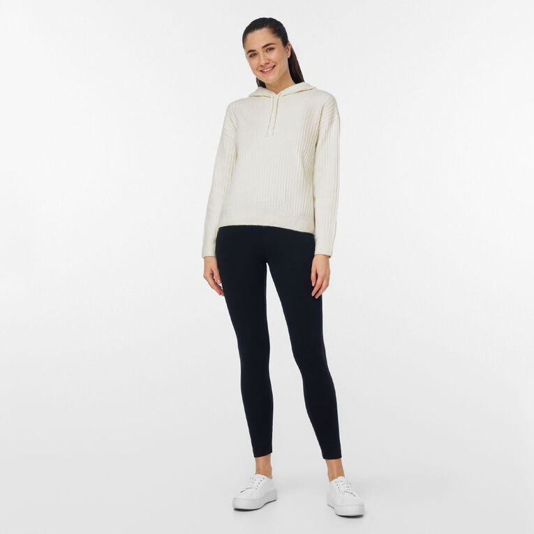 H&H Women's True Knit Hoodie, Cream, hi-res