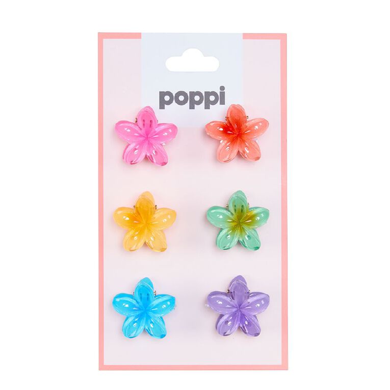 Poppi Frangipani Claw Clips Multi-Coloured, , hi-res