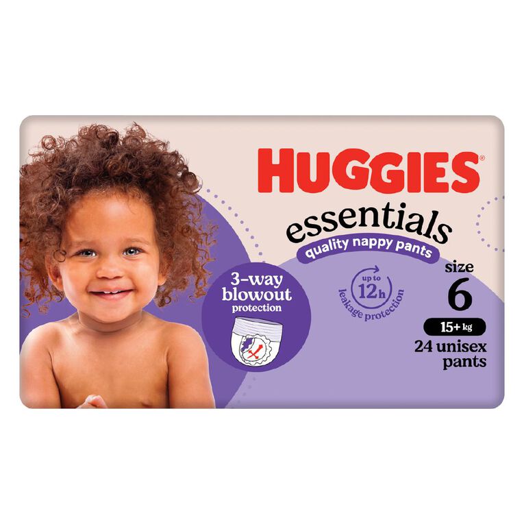 Huggies Nappy Essentials Pants Size 6 24 Pack, , hi-res