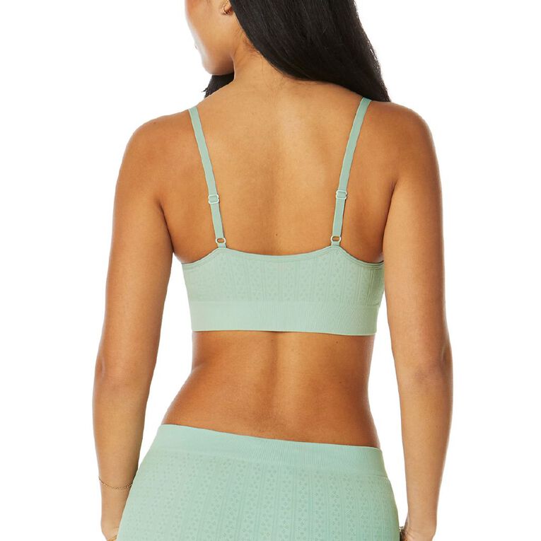 Clio Women's Prarie Moulded Bralette, Green, hi-res