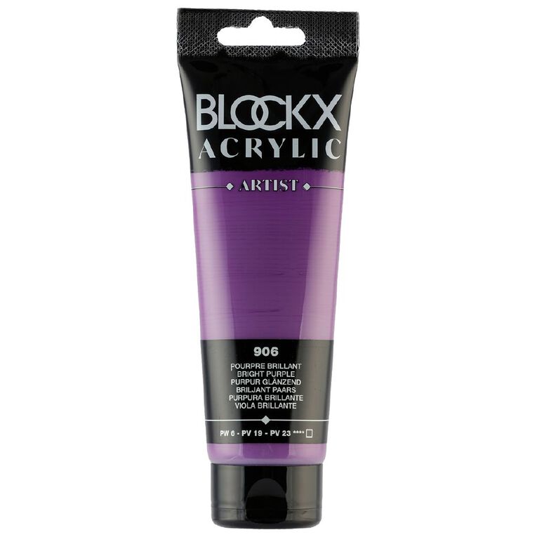 BLOCKX Acrylic Tube 120ml Bright Purple Purple, , hi-res