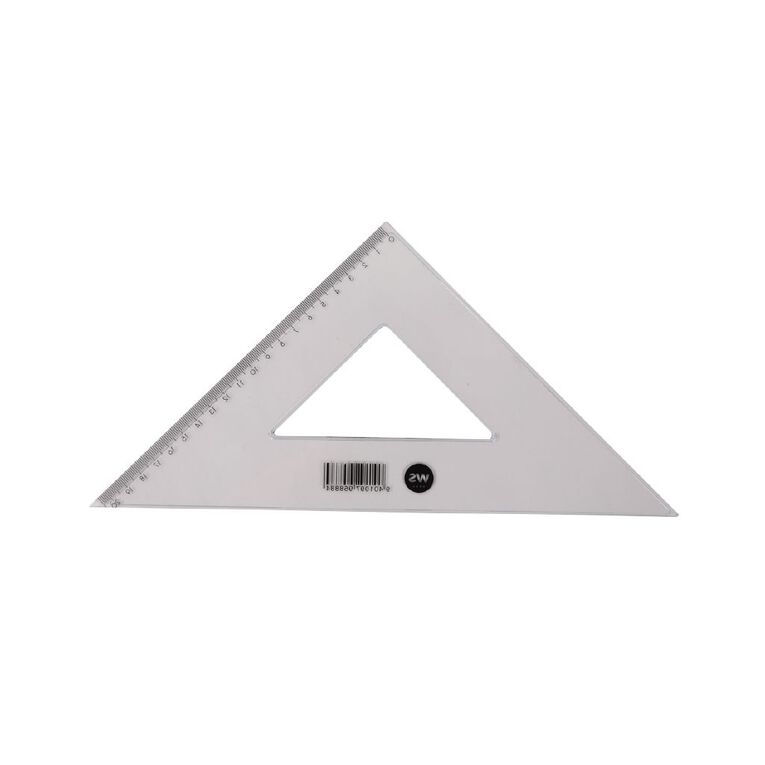 WS Set Square 45 Degree Clear 23cm, , hi-res