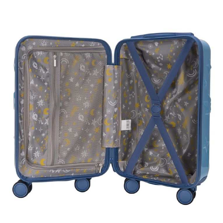 Wander Kids 52cm Embossed Suitcase Space Blue, , hi-res