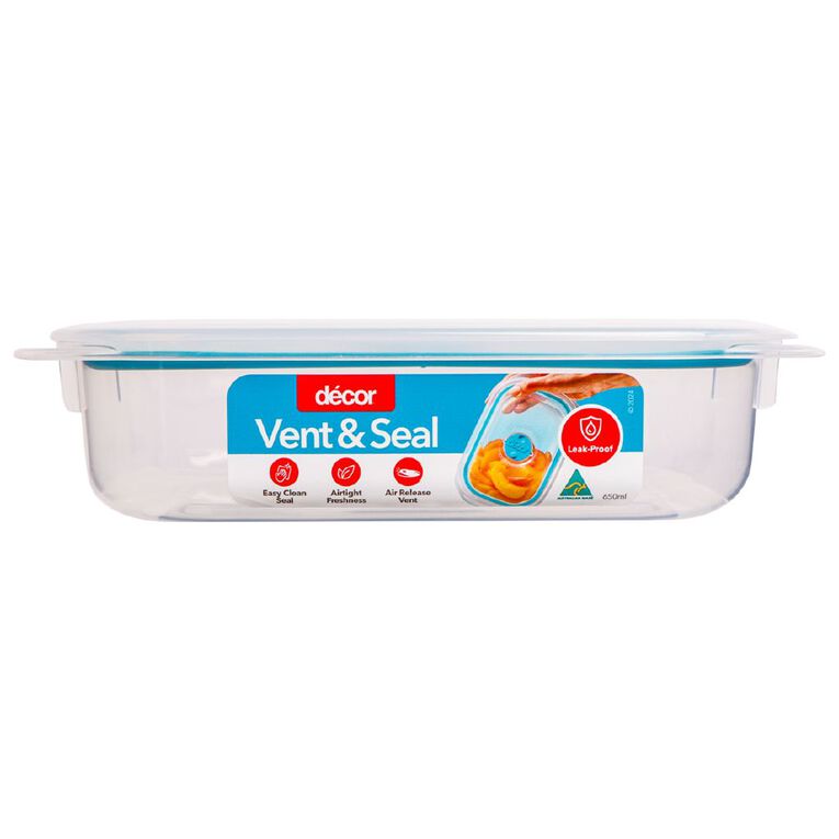 Decor Vent & Seal Plastic Oblong Clear 650ml, , hi-res