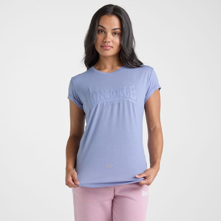 Lonsdale Women's Malden Tee, Blue Light, hi-res