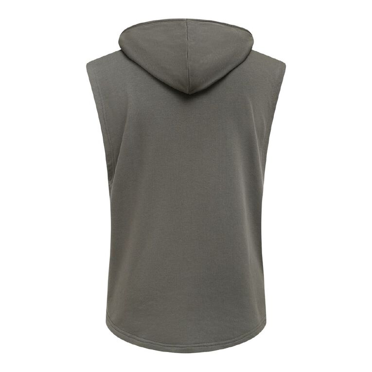 Garage Men's Hooded Muscle, Grey Dark, hi-res