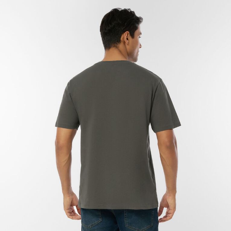 H&H Men's Regular Fit Plain Tee, Grey Dark, hi-res