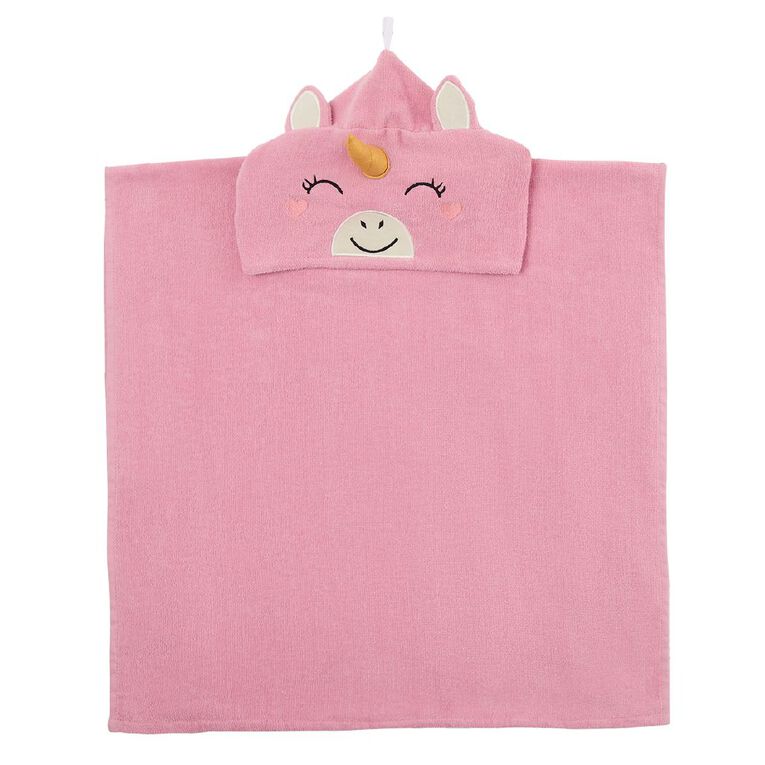 Living & Co Kids Hooded Towel Unicorn Dreams Pink 60cm x 120cm, , hi-res