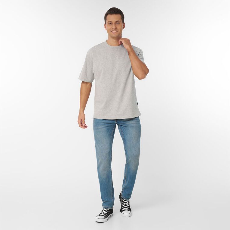 Garage Men's Heavyweight Boxy Tee, Grey Marle, hi-res
