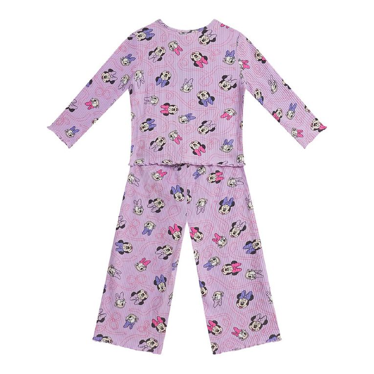 Minnie Mouse Toddler Long Sleeve Rib Tee, Purple Mid, hi-res