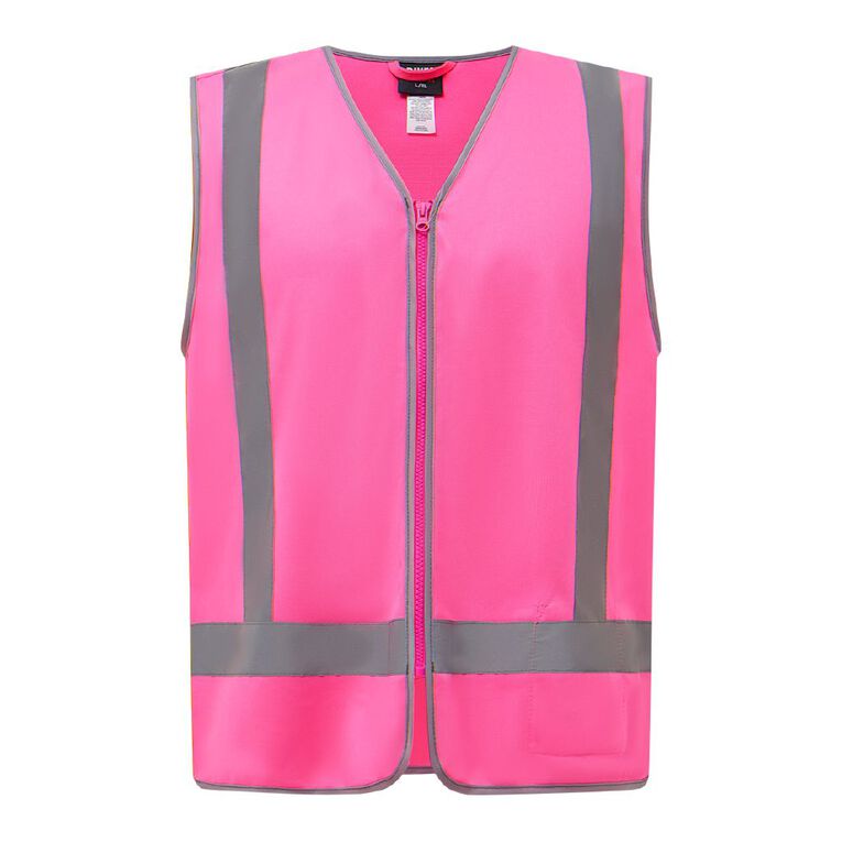 Rivet Men's High Vis Vest, Pink, hi-res