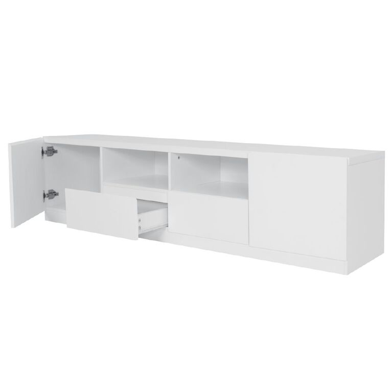 Living & Co Tahoe Entertainment Unit 180cm White, , hi-res
