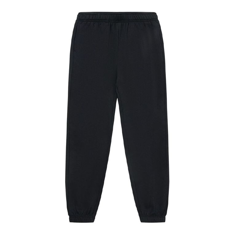 Young Original Plain Cuffed Trackpants, Black, hi-res