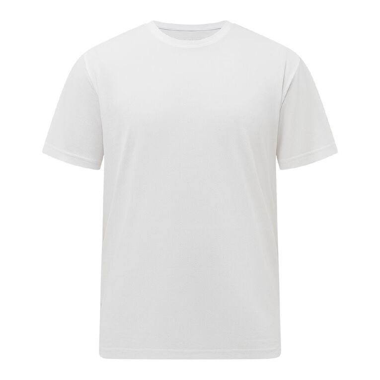 Active Intent Men's Active Mesh Tee, White, hi-res