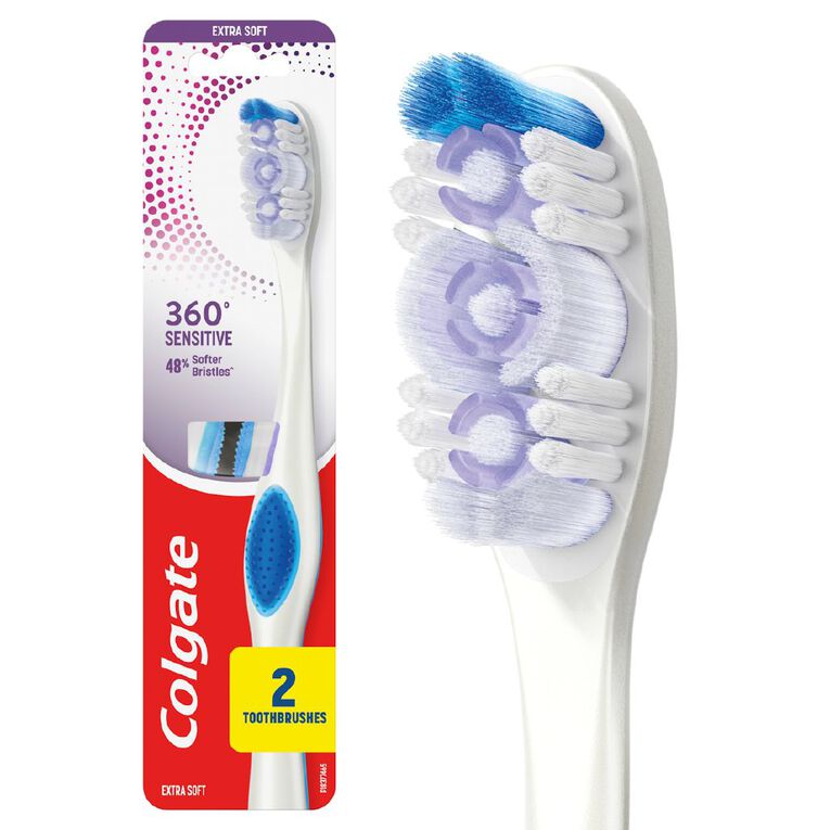 Colgate 360 Sensitive Pro Relief Toothbrush 2 Pack, , hi-res