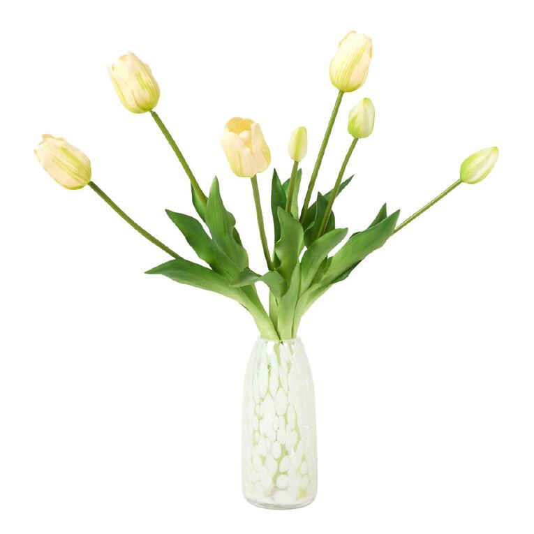 Living & Co Artificial White Tulips Bunch, , hi-res