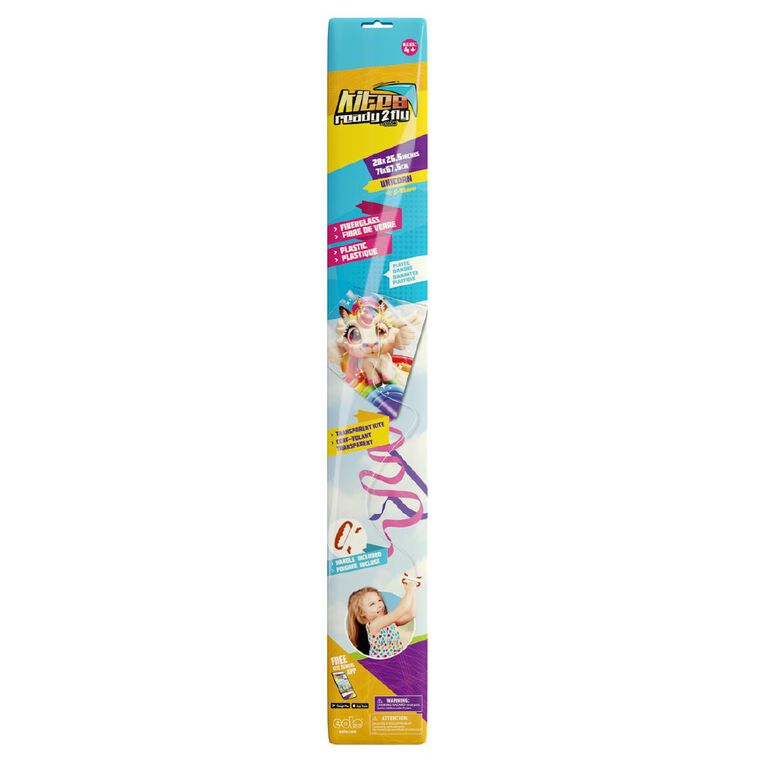 EOLO Ready to Fly Diamond Kite 28 Inch Unicorn, , hi-res