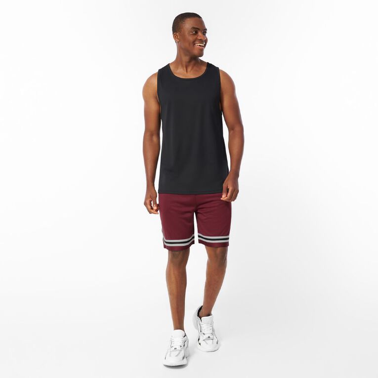 Active Intent Men's Active Basketball Shorts, Red Dark, hi-res