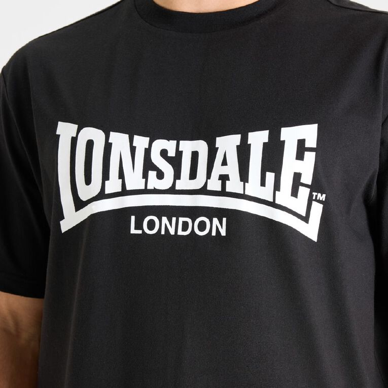 Lonsdale Unisex Tee, Black, hi-res