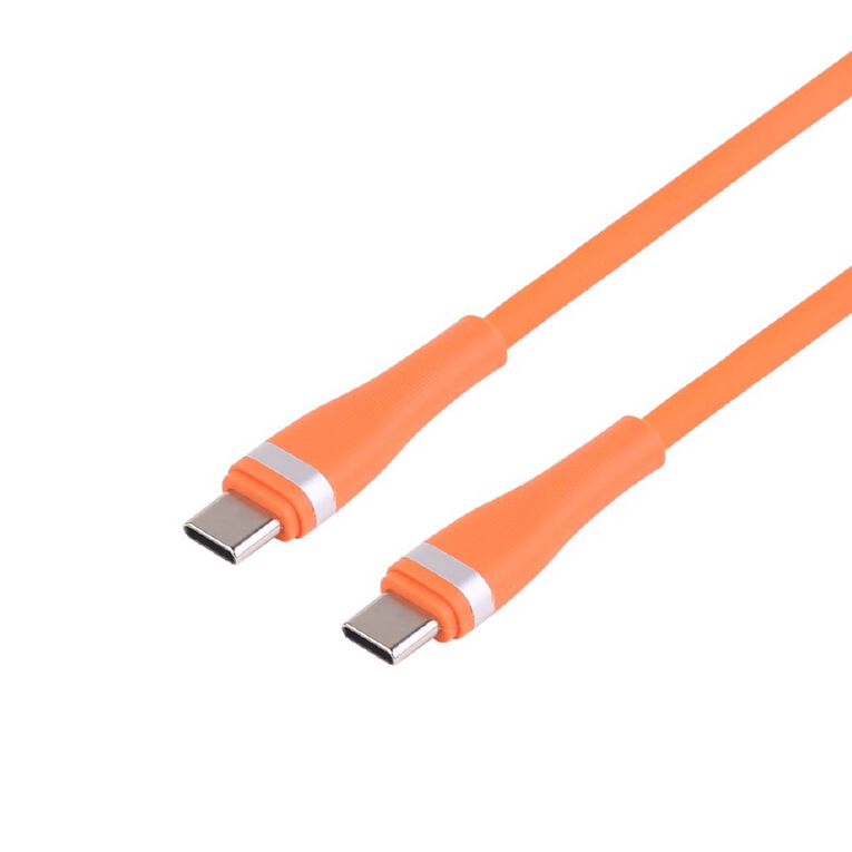 Lifestyles USB-C To USB-C Cable 1m Orange, , hi-res