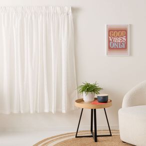 Living & Co Art Deco Voile White 90-180cm Wide/135cm Drop