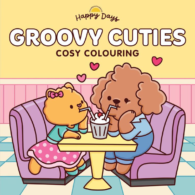 Happy Days: Groovy Cuties Cosy Colouring by Lake Press, , hi-res
