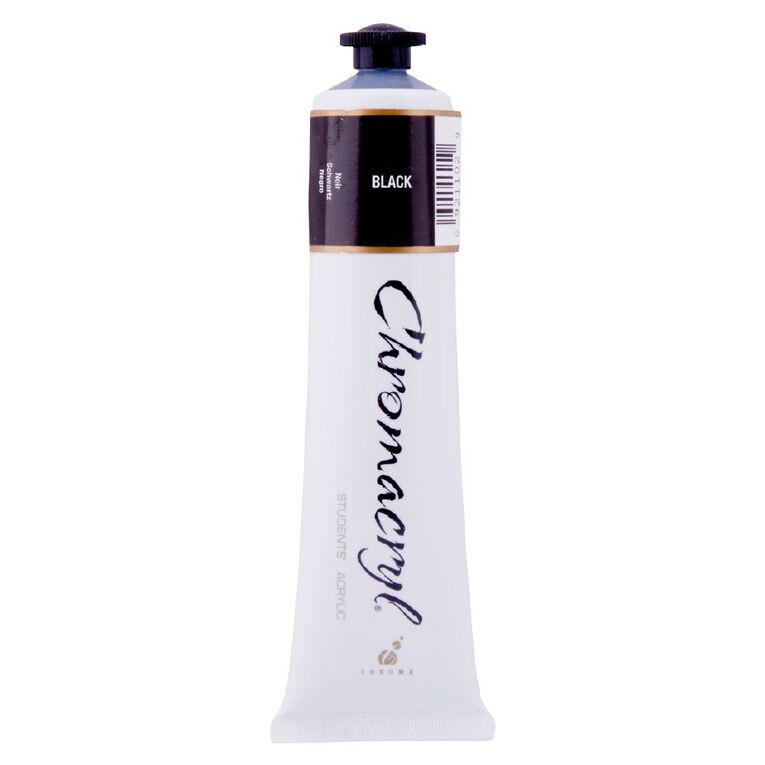 Chromacryl Paint Black 75ml, , hi-res