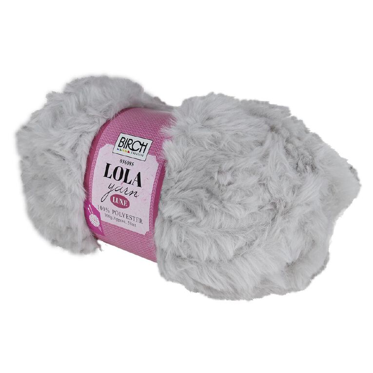Birch Lola Yarn 100% Polyester 100g Persian Grey, , hi-res