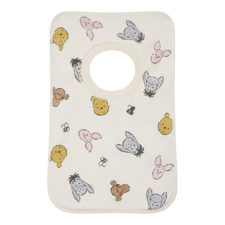 Winnie the Pooh Babies' Bibs 3 Pack, Cream, hi-res
