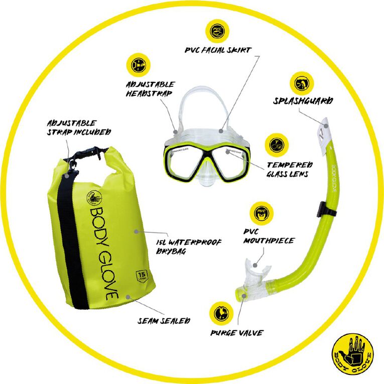 Body Glove Adults Ventura Mask & Snorkel Set, , hi-res